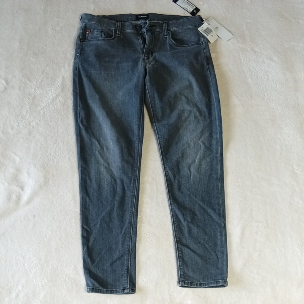 Hudson Gray Blue Woman's Skinny Jeans Size 25. Slightly Distressed. NWT